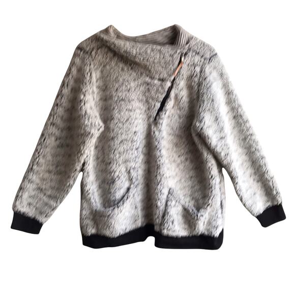 Maurice's Sherpa Pullover Fleece Sweater Pockets Sweatshirt Jumper Size XXL Gray - Picture 12 of 16